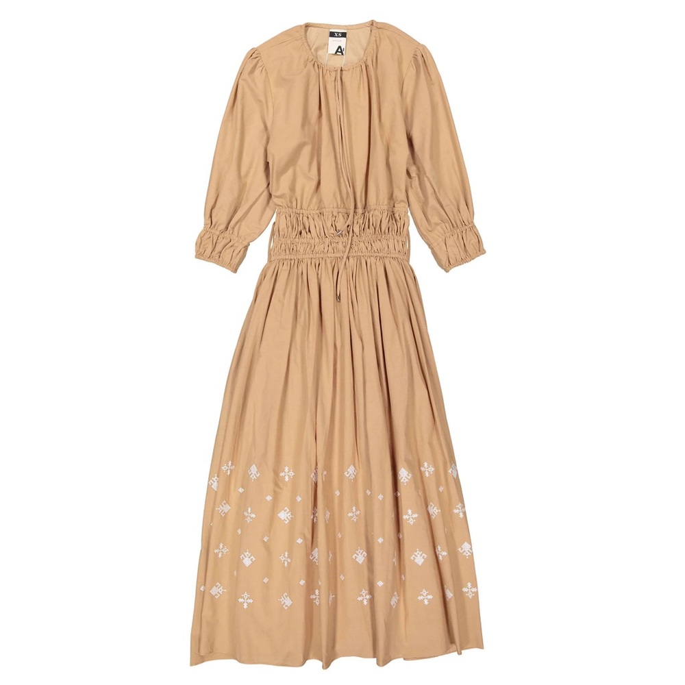 A4 Brown Embroidered Bottom Dress Size XS NWT